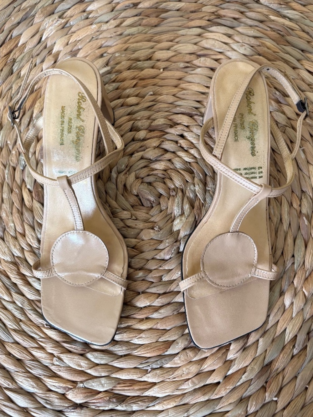 ROBERT CLERGERIE / made in France / Strappy Slingback Kitten Heeled Sandal / 7